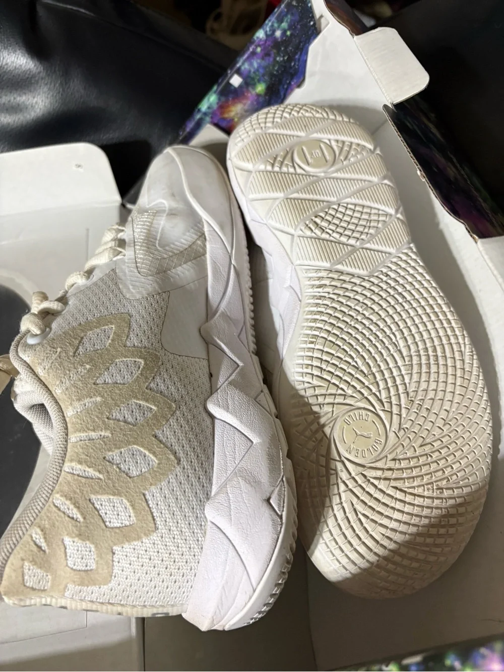 Puma Women's Cream Lace-Up Sneakers